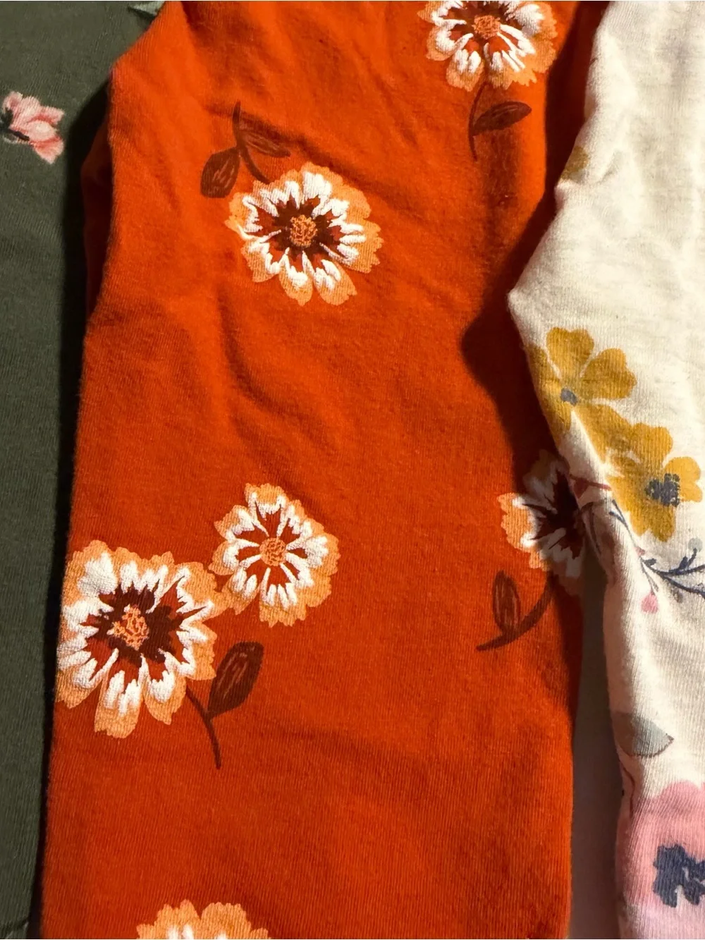 3 Leggings Lot Bundle Floral Size 2T Carters Oshkosh old navy